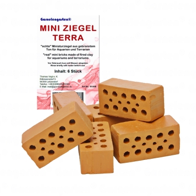 Mini Ziegel terra - 6 Stück