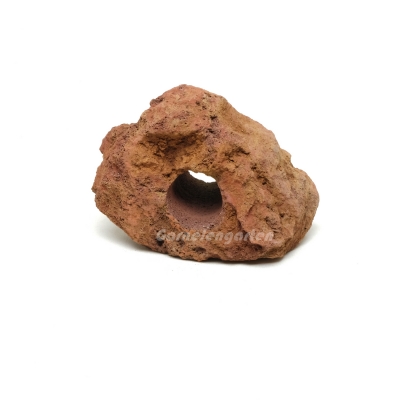 Lavastein rot 1-Loch 10-15 cm