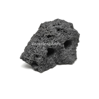 Lavastein schwarz 2-Loch 15-20 cm