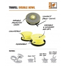 Kiwi Walker Travel Double Bowl - Blau