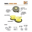 Kiwi Walker Travel Double Bowl - Gelb