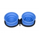 Kiwi Walker Travel Double Bowl Blau - Slowfeeder