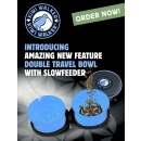 Kiwi Walker Travel Double Bowl Blau - Slowfeeder