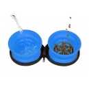 Kiwi Walker Travel Double Bowl Blau - Slowfeeder