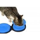 Kiwi Walker Travel Double Bowl Blau - Slowfeeder