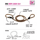 Kiwi Walker Rope Leash 2in1 - Gelb / Schwarz