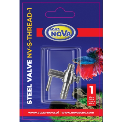 Aqua Nova 1-fach Lufthahn Metall 4/6 mm mit Gewinde