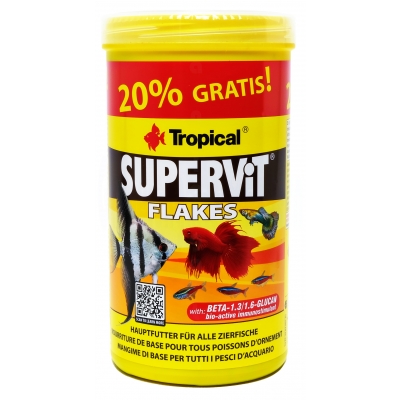 Tropical Supervit Flockenfutter 1.000 ml | Jubiläumsdose +20% gratis