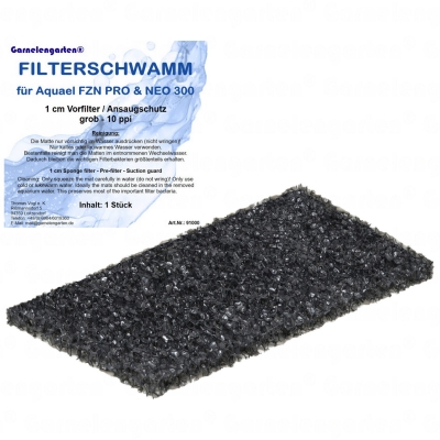Vorfilter: 1 cm - 10 ppi - grob |  für Aquael FZN PRO & NEO 300