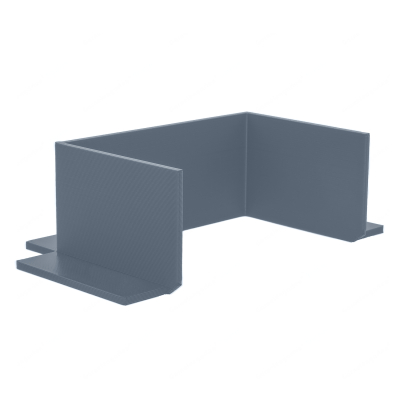 Garnelengarten® Futterplatz Straight 7x4,5 - 3 cm grey