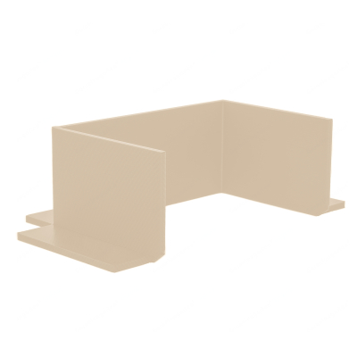 Garnelengarten® Futterplatz Straight 7x4,5 - 3 cm bone white