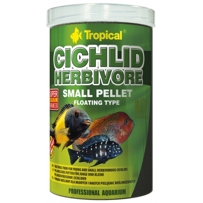 Tropical Cichlid Herbivore Small Pellet 1 Liter