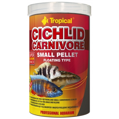 Tropical Cichlid Carnivore Small Pellet 1 Liter